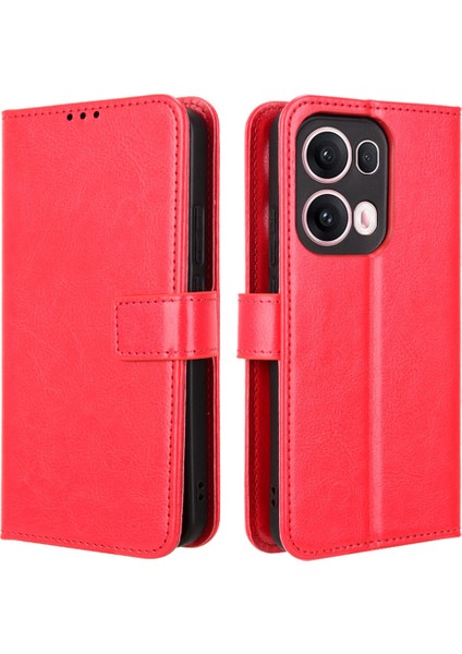 Oppo RENO13 Pro 5g Crazy Horse Doku Pu Deri Telefon Cüzdan Kapağı (Yurt Dışından)