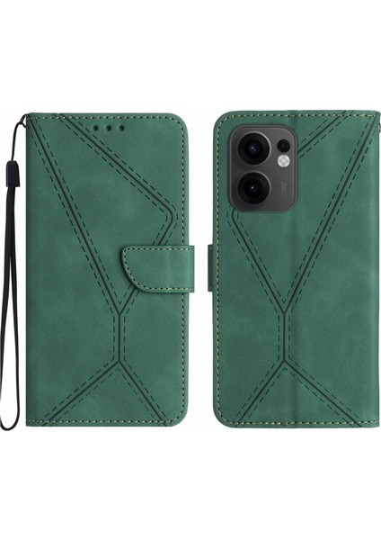Oppo RENO13 F 4g / 5g Cilt Dokunmatik Pu Deri Çevirmeli Telefon Kapağı (Yurt Dışından)
