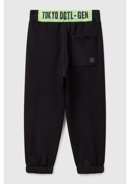 Pamuklu Regular Fit Normal Bel Lastikli Paça Eşofman Altı Erkek Çocuk Eşofman Altı 3J68CF05W fiyatları