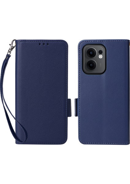 Oppo RENO13 F 5g / 4g Litchi Doku Pu Deri Cüzdan Çevirme Telefon Kapağı (Yurt Dışından)