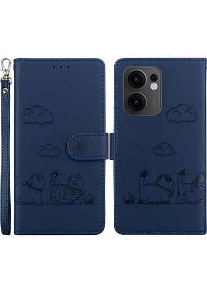 Oppo RENO13 F 5g Rfıd Engelleme Yavru Kedi Desen Tpu + Pu Deri Telefon Kapağı (Yurt Dışından)