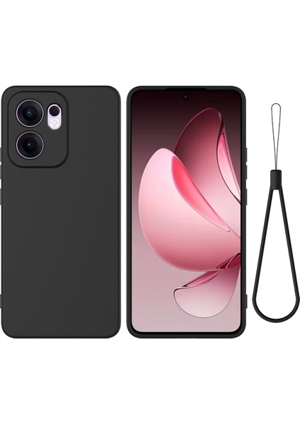 Oppo RENO13 F 5g / Oppo RENO13 F 4g Sıvı Silikon Kılıf El Kayışı ile Telefon Arka Kapak (Yurt Dışından)