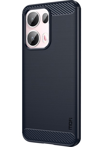 Oppo RENO13 Pro 5g Arka Kapak Fırçalanmış Doku Karbon Fiber Yumuşak Tpu Kılıf (Yurt Dışından)