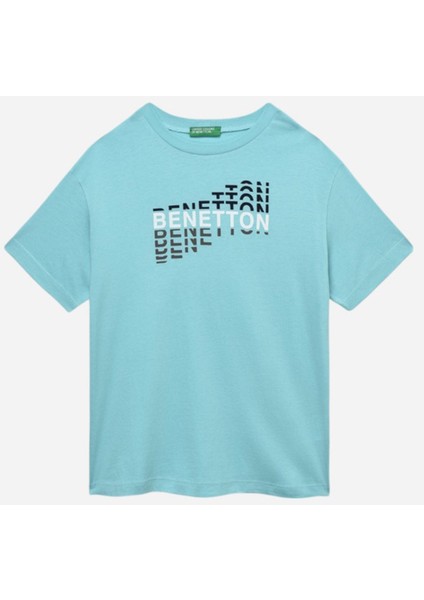 Baskılı Pamuk Regular Fit Bisiklet Yaka T Shirt Erkek Çocuk T Shirt 3ı1xc10n3