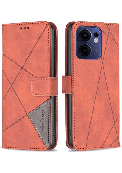 Oppo RENO13 F 5g Deri Telefon Kılıfı Cüzdan Standı (Yurt Dışından)