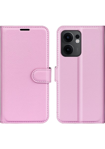 Oppo RENO13 F 5g Litchi Doku Darbeye Dayanıklı Deri Cüzdan Telefon Kapağı (Yurt Dışından)
