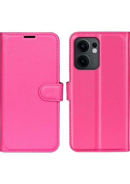 Oppo RENO13 F 5g Litchi Doku Darbeye Dayanıklı Deri Cüzdan Telefon Kapağı (Yurt Dışından)
