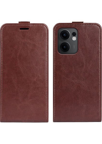 Oppo RENO13 F 5g Kart Yuvalı Dikey Çevirme Deri Telefon Kapağı (Yurt Dışından)