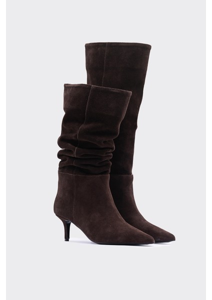 Hakiki Süet Deri Kahverengi Çizme Darla fiyatları