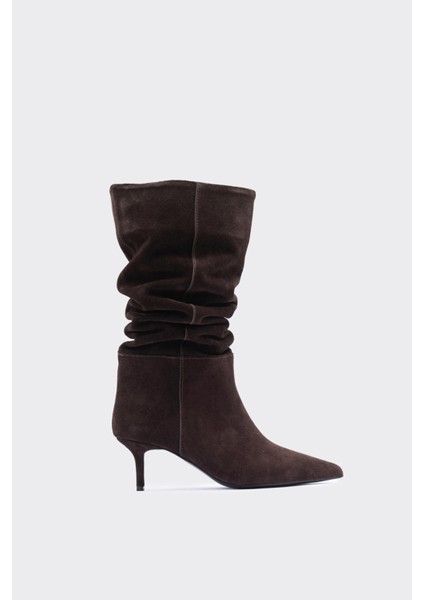 Hakiki Süet Deri Kahverengi Çizme Darla modelleri