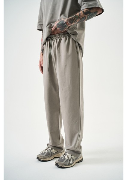 Erkek Basic Baggy Eşofman Altı Gri