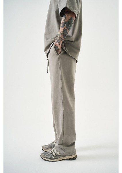 Erkek Basic Baggy Eşofman Altı Gri