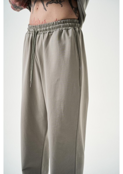Erkek Basic Baggy Eşofman Altı Gri