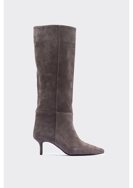 Darla Hakiki Süet Deri Vizon Çizme