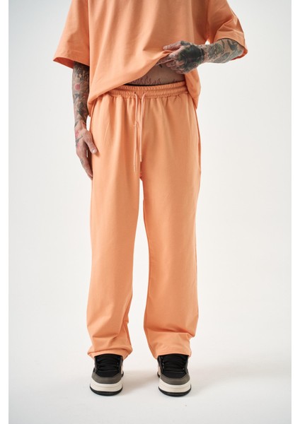 Erkek Basic Baggy Eşofman Altı Şeftali