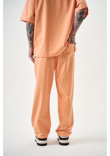 Erkek Basic Baggy Eşofman Altı Şeftali