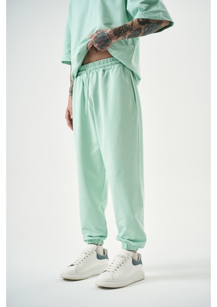Erkek Basic Jogger Eşofman Altı Su Yeşili