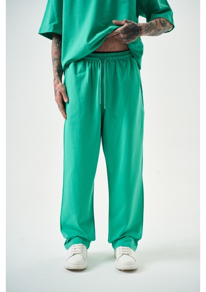 Erkek Basic Baggy Eşofman Altı Yeşil