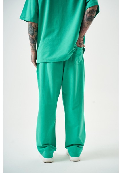 Erkek Basic Baggy Eşofman Altı Yeşil