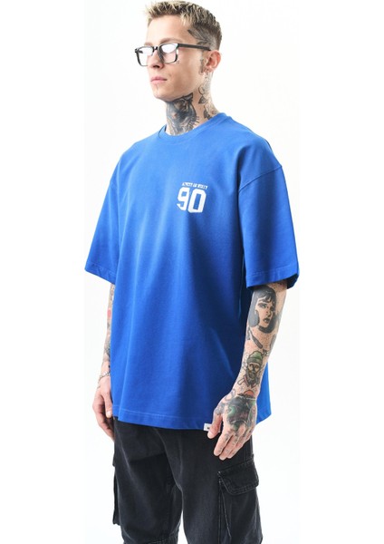 Erkek Ninety Baskılı Oversize T-Shirt Saks modelleri