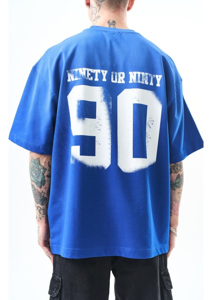 Erkek Ninety Baskılı Oversize T-Shirt Saks fırsatları