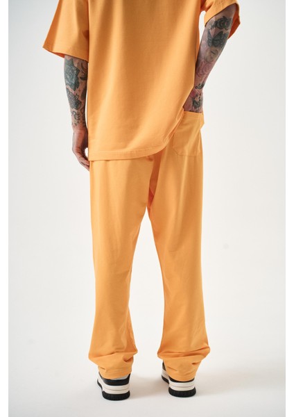 Erkek Basic Baggy Eşofman Altı Oranj
