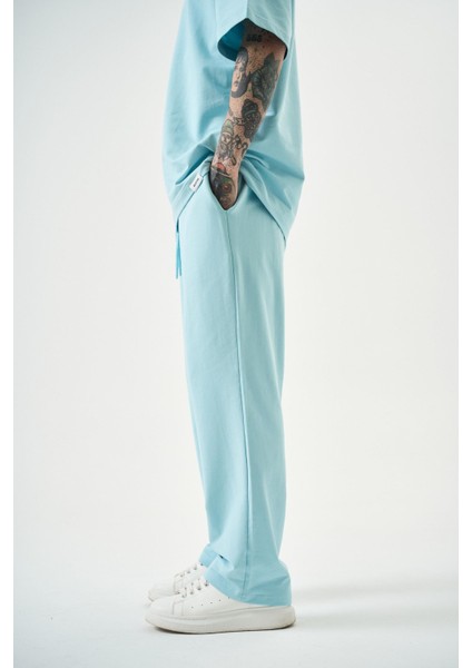 Erkek Basic Baggy Eşofman Altı Bebe Mavi