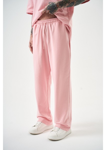 Erkek Basic Baggy Eşofman Altı Somon