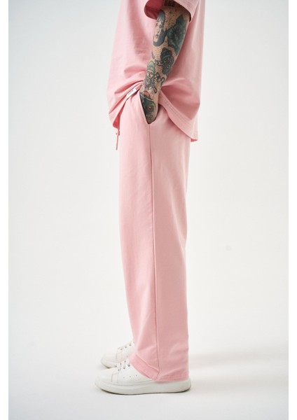 Erkek Basic Baggy Eşofman Altı Somon