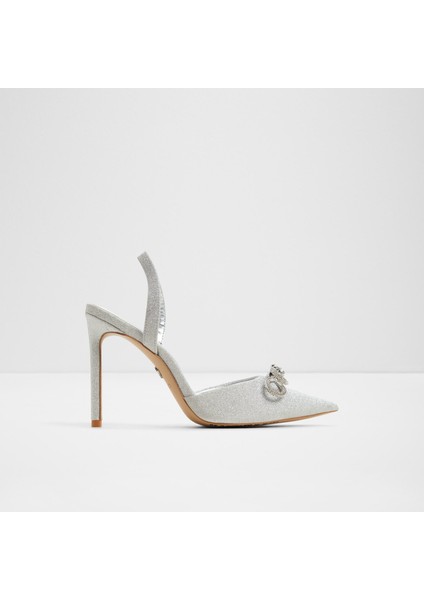 Addıe Ayakkabı Orta Boy Topuklu - Gümüş