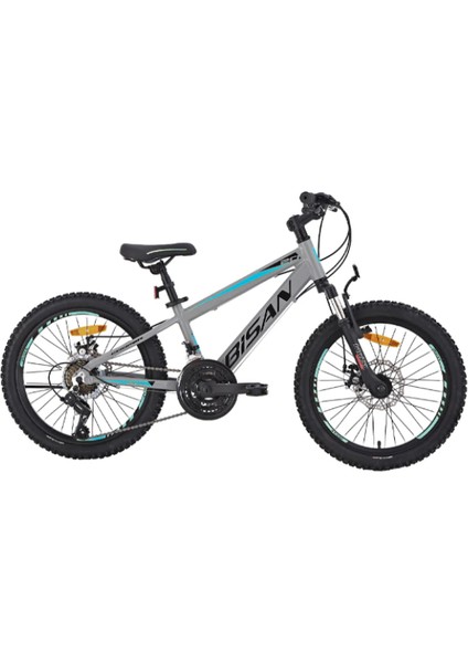 Cooper Çocuk Bisikleti 30 cm Md 24 Jant 21 Vites Açık Gri Siyah Mavi