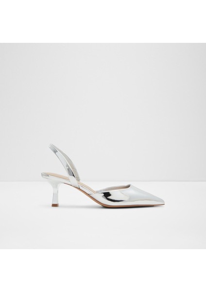 Gavedessı Ayakkabı Orta Boy Topuklu - Gümüş