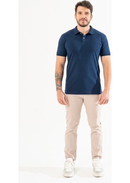 Slim Fit Özel Kumaş / Premium Quality Erkek Polo Yaka T-Shirt