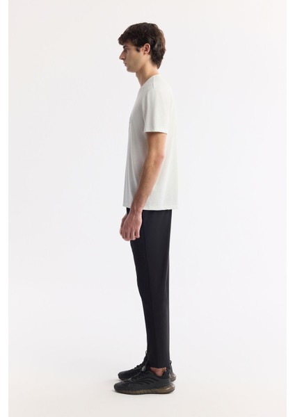 Erkek Ekru Bisiklet Yaka Baskılı Shoft Touch Flamlı T-Shirt A51Y1106 modelleri