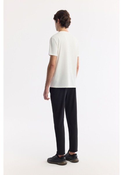 Erkek Ekru Bisiklet Yaka Baskılı Shoft Touch Flamlı T-Shirt A51Y1106 fırsatları