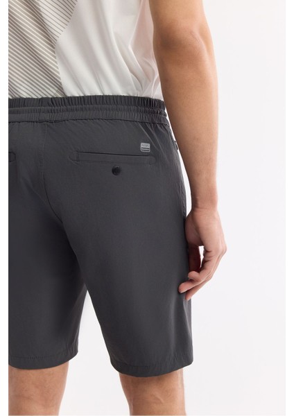 Erkek Antrasit Beli Lastikli Gofreli Bi-Stretch Relaxed Fit Şort A51Y3652 indirimleri