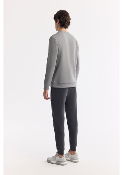 Erkek Gri Bisiklet Yaka Baskılı Bi Stretch Interlok Sweatshirt A51y1208 fırsatları