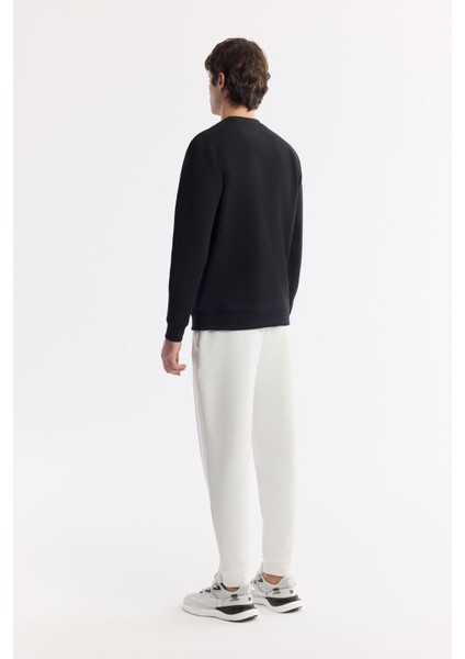 Erkek Siyah Bisiklet Yaka Baskılı Bi Stretch Interlok Sweatshirt A51y1208 indirimleri