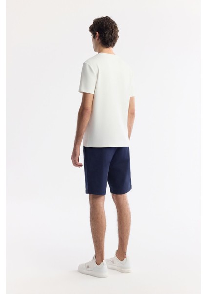 Erkek Ekru Bisiklet Yaka Baskılı Bi Stretch Interlok T-shirt A51y1044 indirimleri