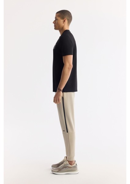 Erkek Siyah Bisiklet Yaka Baskılı Bi Stretch Interlok T-shirt A51y1044 fırsatları