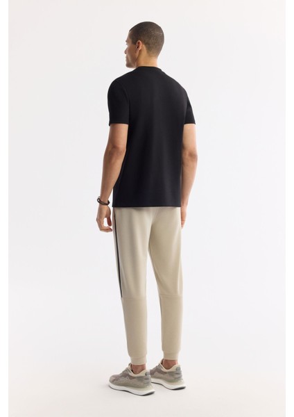 Erkek Siyah Bisiklet Yaka Baskılı Bi Stretch Interlok T-shirt A51y1044 indirimleri