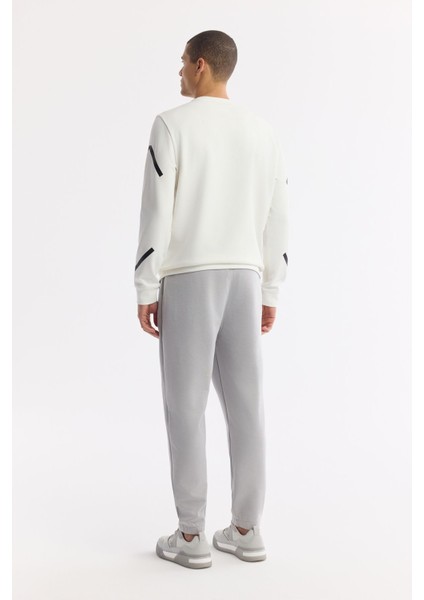 Erkek Ekru Bisiklet Yaka Baskılı Bi Stretch Interlok Sweatshirt A51y1226 indirimleri