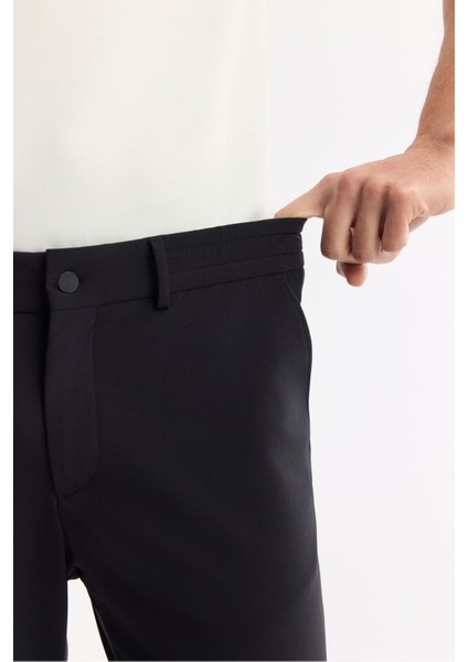 Erkek Siyah Slim Fit Beli Lastikli Bi Stretch Kumaş Pantolon A51y3077 indirimleri