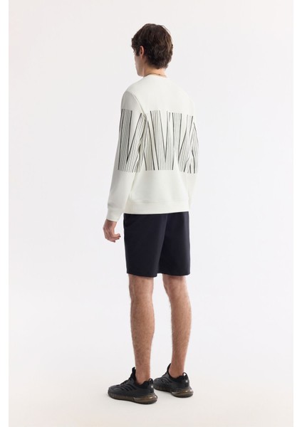 Erkek Ekru Bisiklet Yaka Baskılı Bi Stretch Interlok Sweatshirt A51y1227 indirimleri