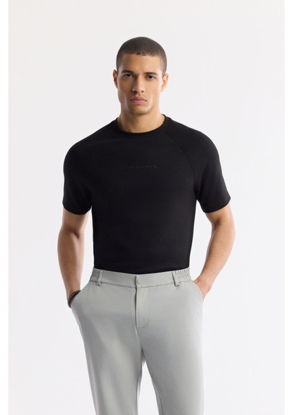 Erkek Açık Gri Slim Fit Beli Lastikli Bi Stretch Kumaş Pantolon A51y3077