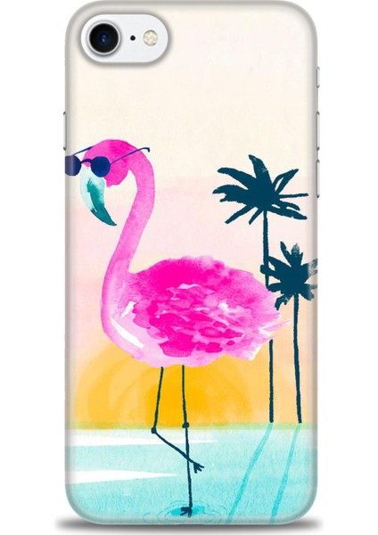 iPhone 7 Kılıf Hd Baskılı - Flamingo