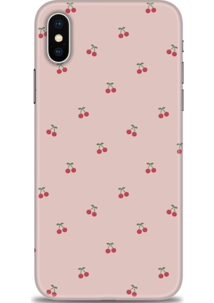 Apple iPhone Xs Kılıf Hd Baskılı - Kirazlar