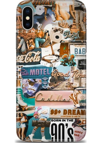 Apple iPhone x Kılıf Hd Baskılı - Pink Motel