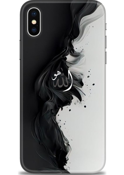 Apple iPhone Xs Kılıf Hd Baskılı - Siyah ve Beyaz