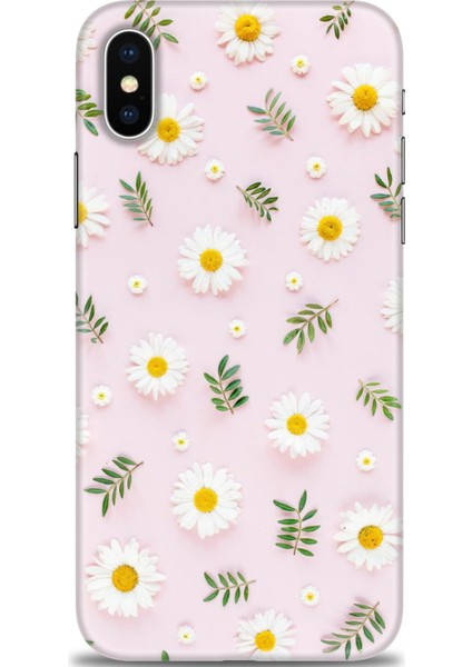Apple iPhone Xs Kılıf Hd Baskılı - Papatyalar